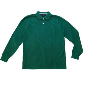 Brooks Brothers Green Long Sleeve Polo Shirt in Size Medium